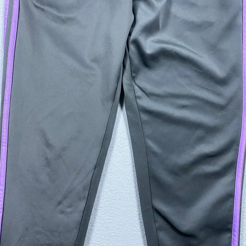 Adidas Track Pants Mens M Gray Purple Tiro 3-Stripe Joggers Athletic Tapered